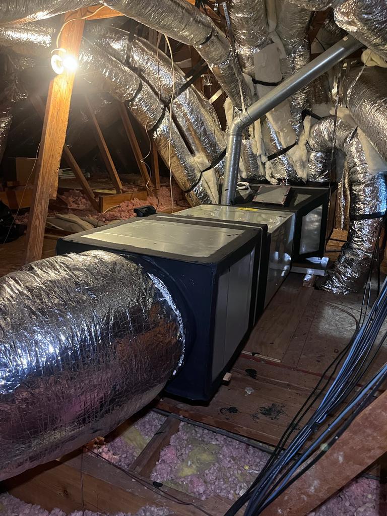 Attic Units - attic hvac duct installation